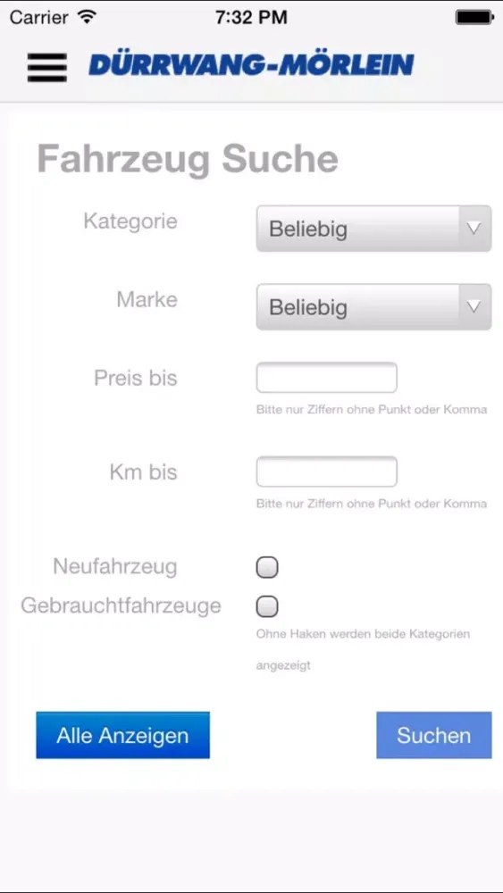 Zrzuty ekranu Dürrwang GmbH & Co.
