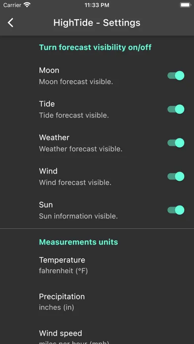 HighTide: tides & weather Screenshots