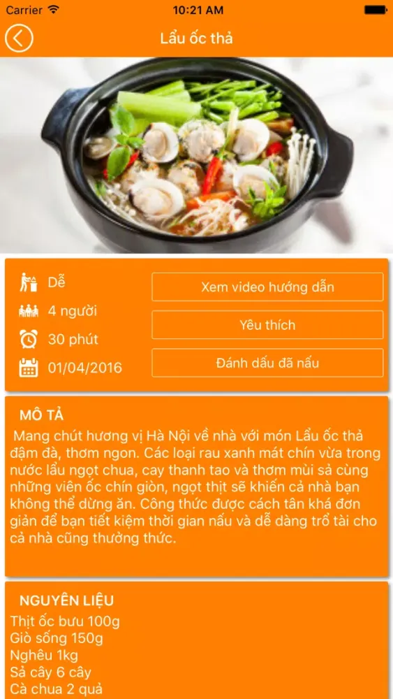 Zrzuty ekranu Món Ngon Mỗi Ngày: Món Ăn Ngon