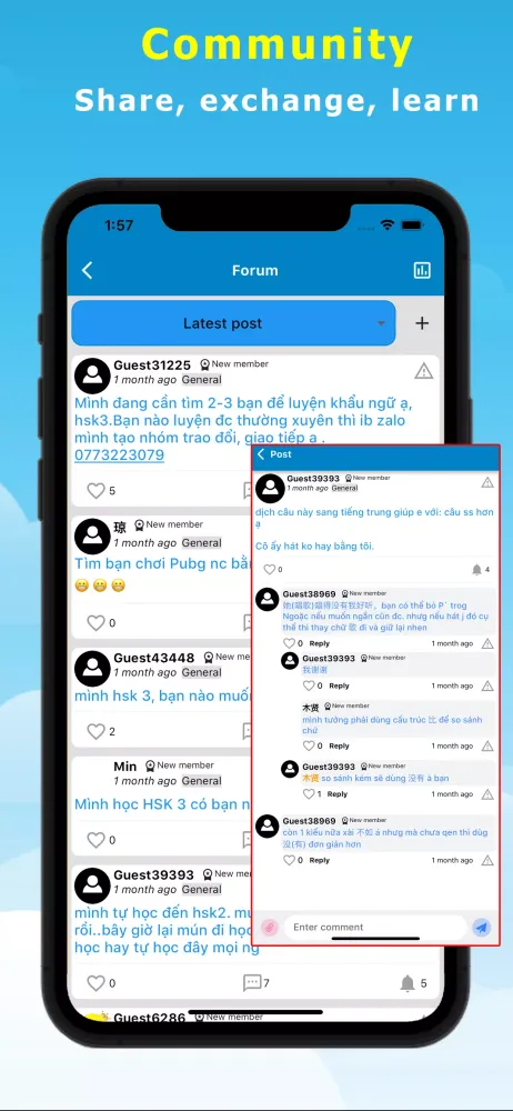 Capturas de tela do Hey Chinese
