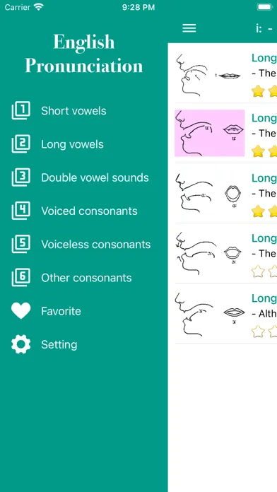 Capturas de tela do Learning English Pronunciation