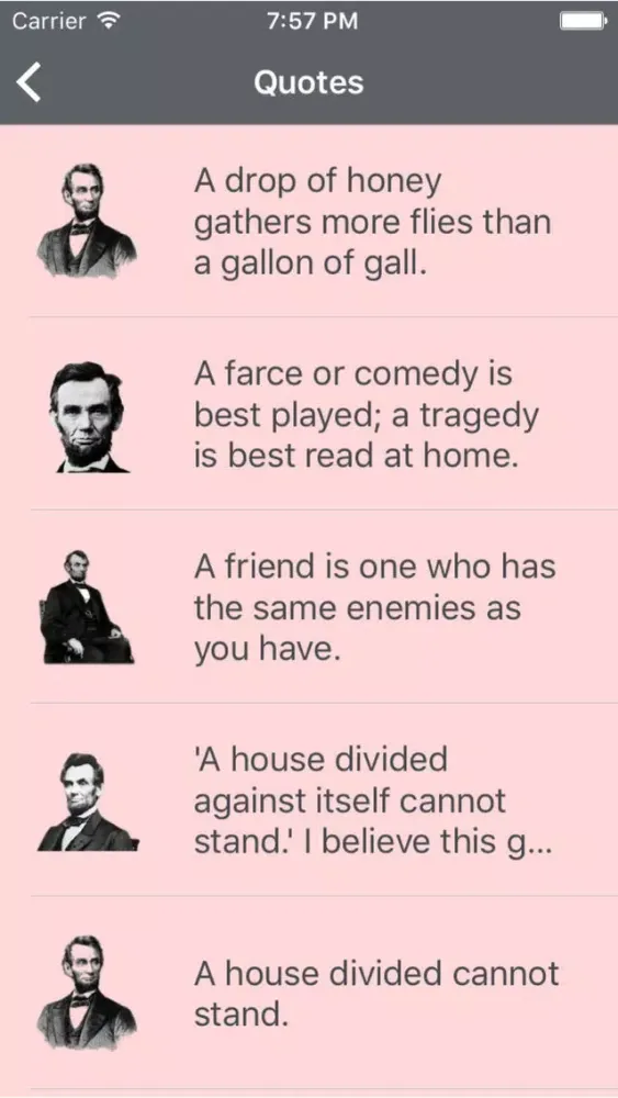 Abraham Lincoln - The best quotes Screenshots