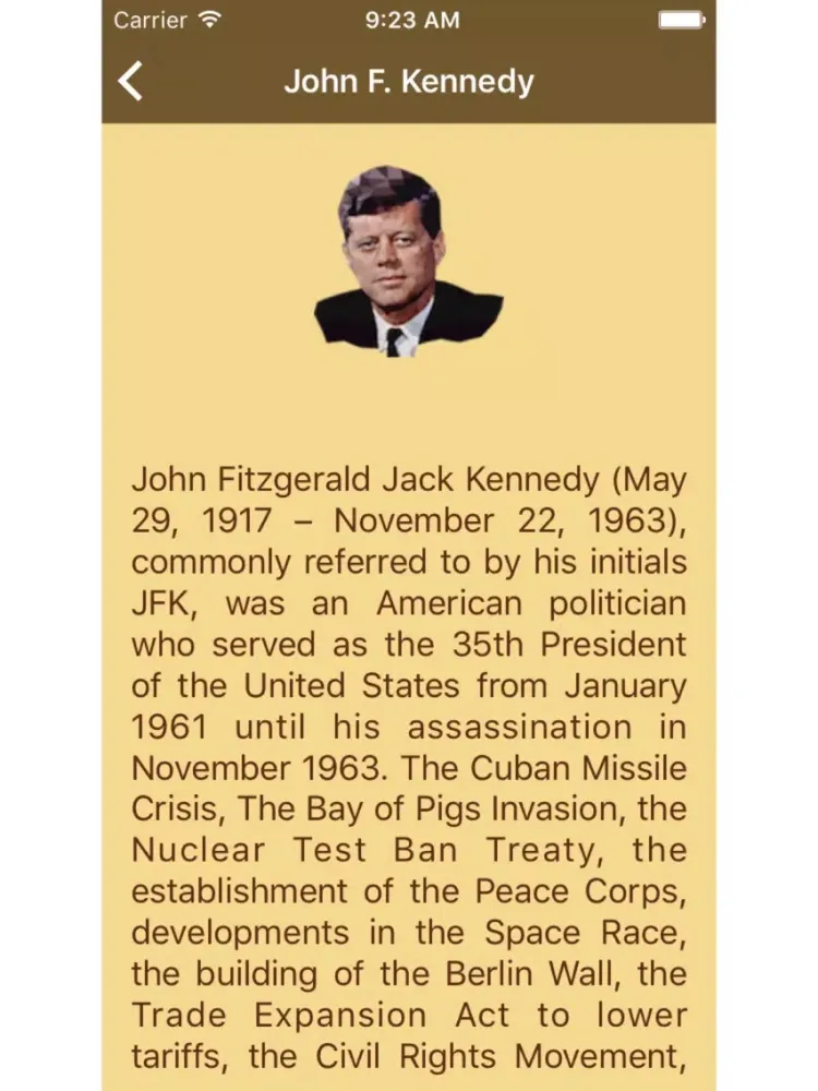John F. Kennedy - The best quotes iPad 应用截图