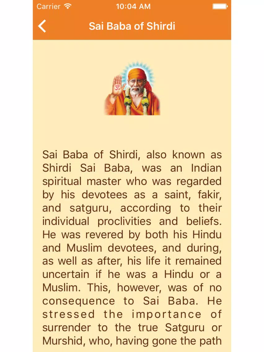 Tangkapan layar Sai Baba of Shirdi - The best quotes iPad 