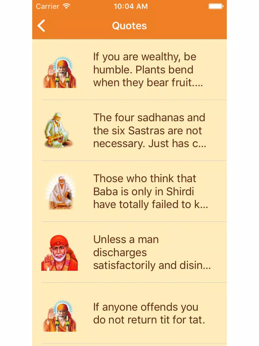 Tangkapan layar Sai Baba of Shirdi - The best quotes iPad 