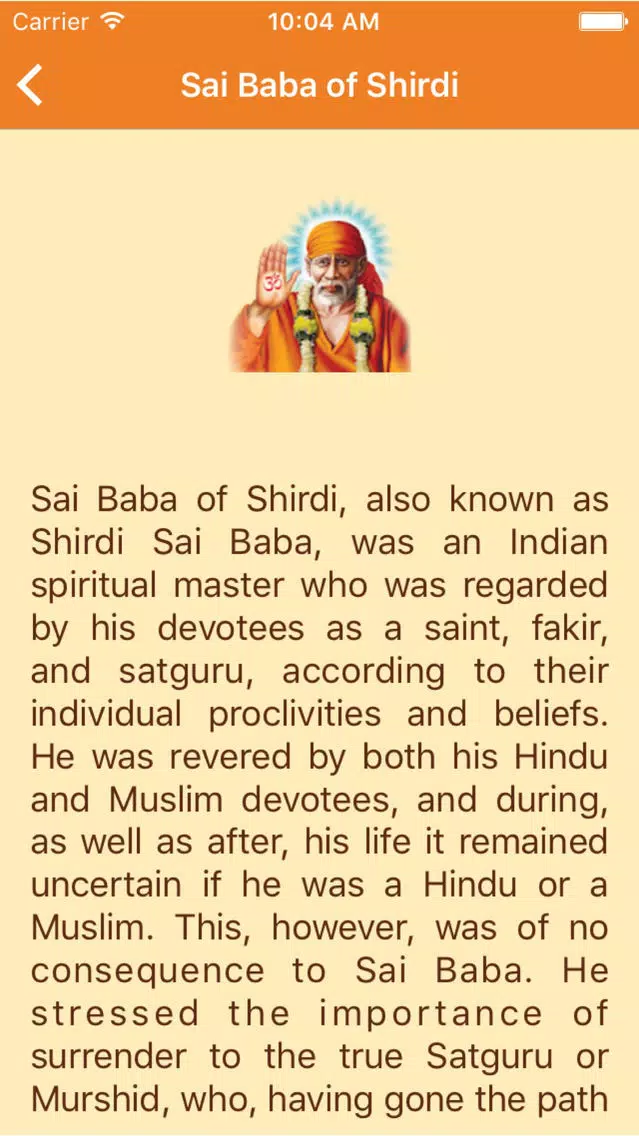 Tangkapan layar Sai Baba of Shirdi - The best quotes