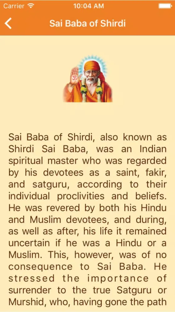 Tangkapan skrin Sai Baba of Shirdi - The best quotes