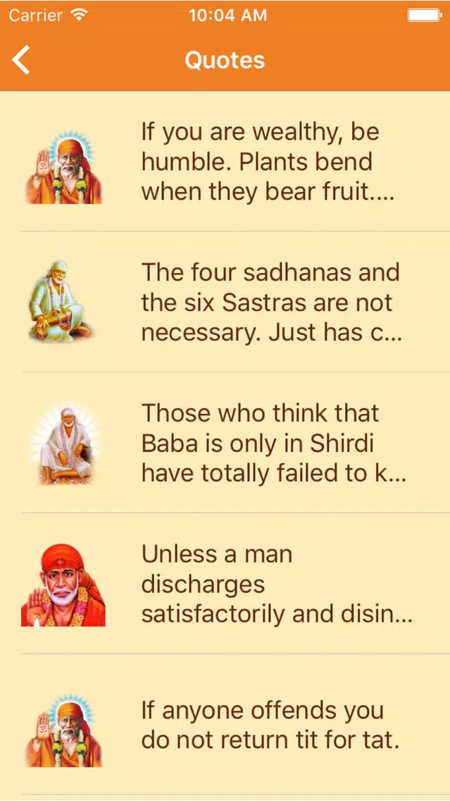 Tangkapan layar Sai Baba of Shirdi - The best quotes