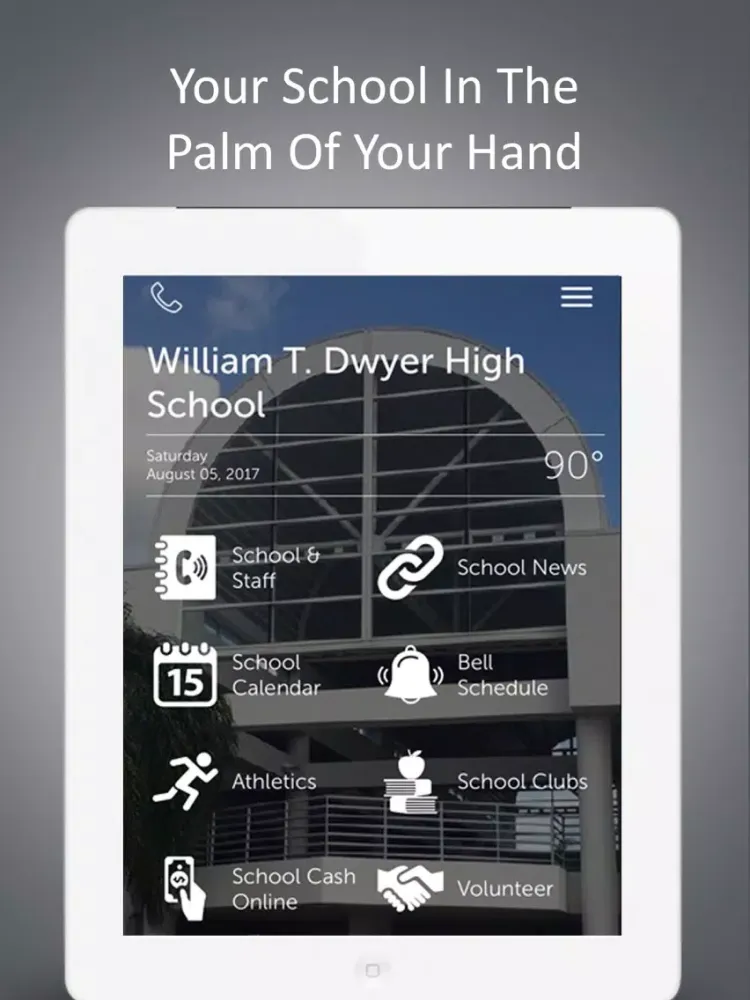 Tangkapan skrin Dwyer HS iPad 