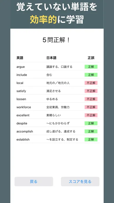 ภาพหน้าจอของ 【即戦力】話せる英単語- TOEIC,英会話,留学