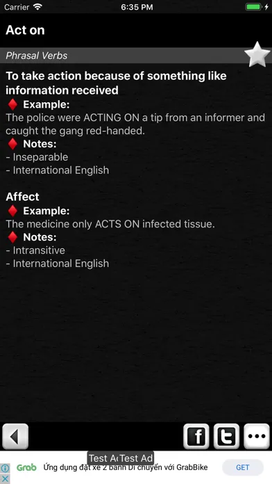Capturas de tela do Pocket English Idioms