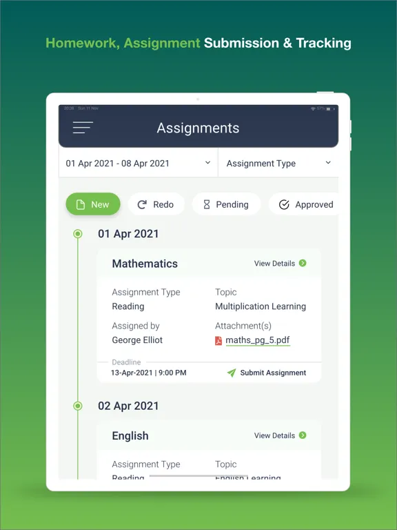 ภาพหน้าจอของ Sun Light Higher Sec. School iPad 
