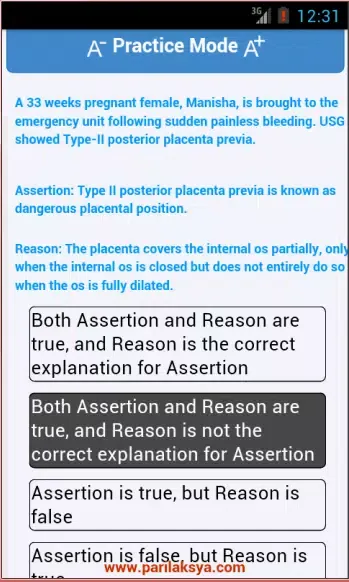 Medico Apps : Obstetrics Quiz Screenshots