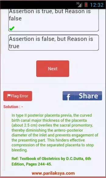 Medico Apps : Obstetrics Quiz Screenshots