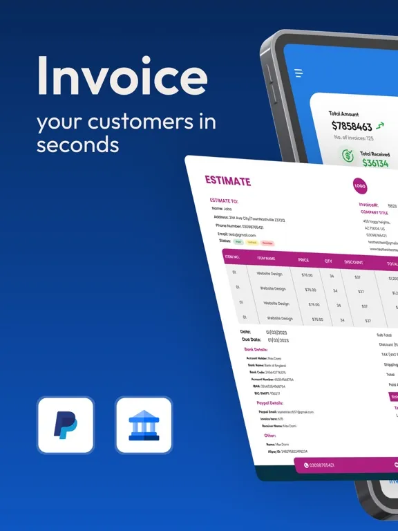 Invoice Creator- Receipt Maker iPad 应用截图