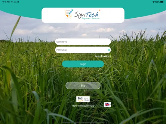 Zrzuty ekranu SignTech Paperless iPad 