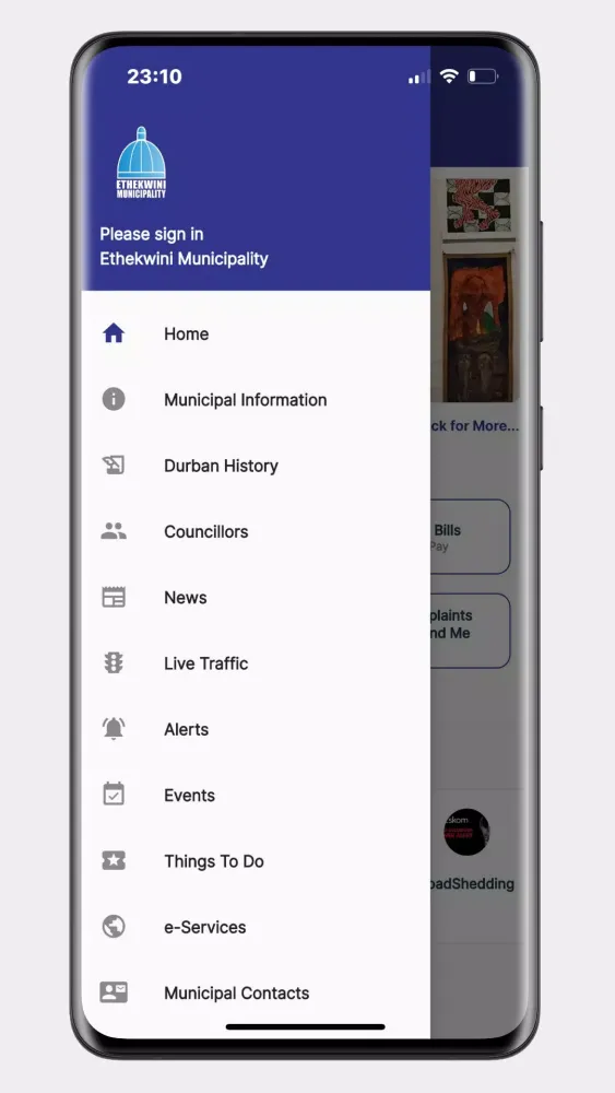 eThekwini Mobile App سکرین شاٹس