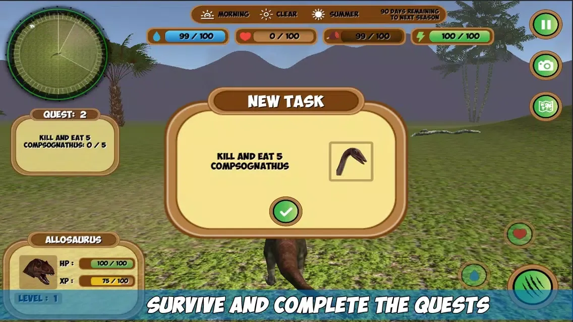 Capturas de tela do Allosaurus Simulator