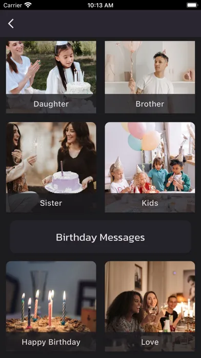 Birthday + Screenshots