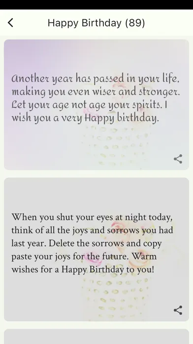 Birthday + Screenshots