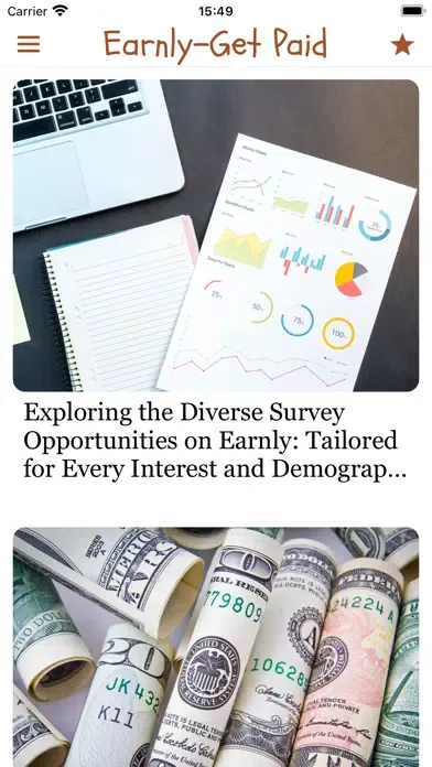 Tangkapan layar Earnly- Getting Paid 4 Surveys