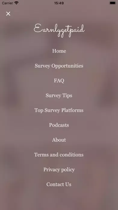 Tangkapan layar Earnly- Getting Paid 4 Surveys