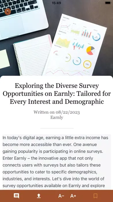 Tangkapan layar Earnly- Getting Paid 4 Surveys
