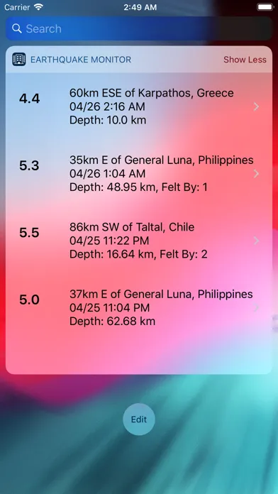 تصاویر Earthquake Monitor