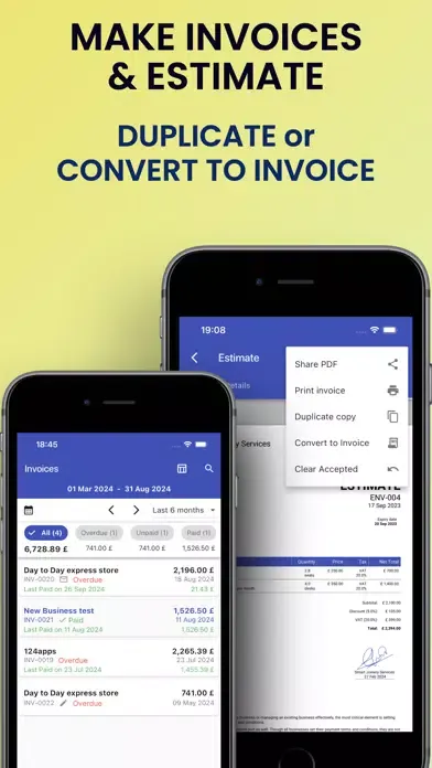 Easy Invoice & Estimate Maker 스크린샷