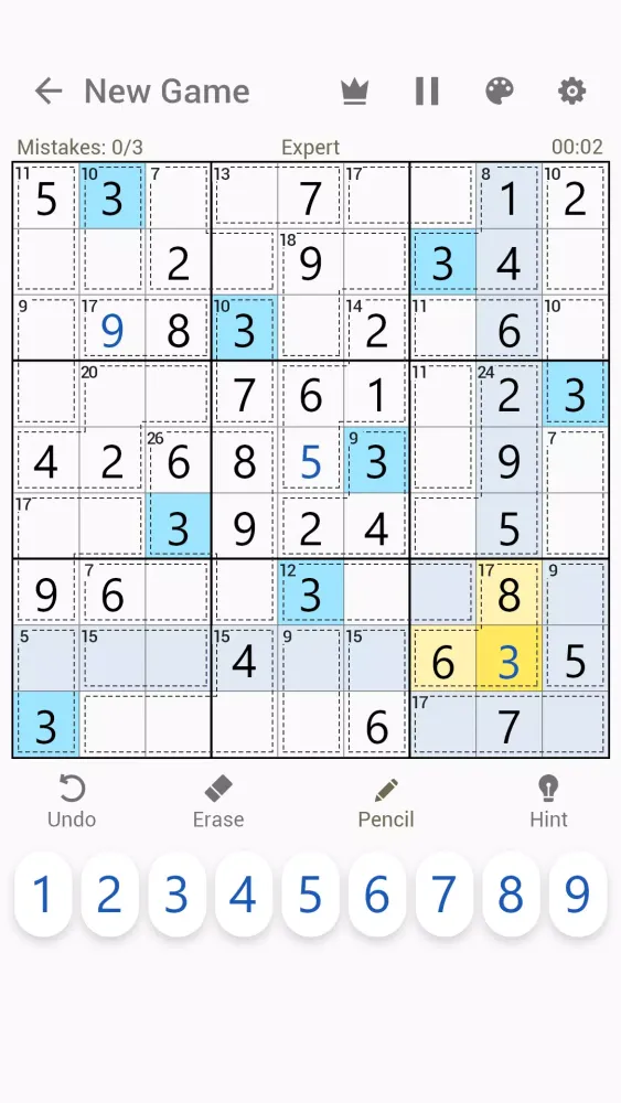 Captures d'écran de Killer Sudoku