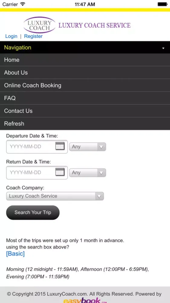 Screenshot di Luxury Coach Bus Ticket