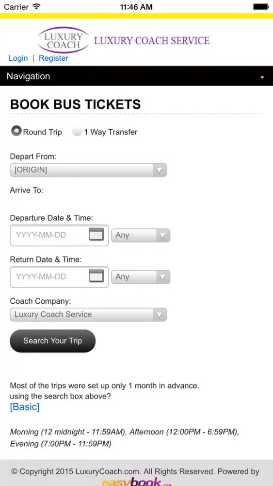 Screenshot di Luxury Coach Bus Ticket