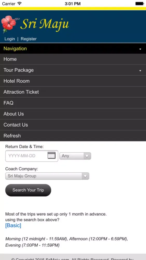 Sri Maju Bus Ticket Ekran Görüntüleri