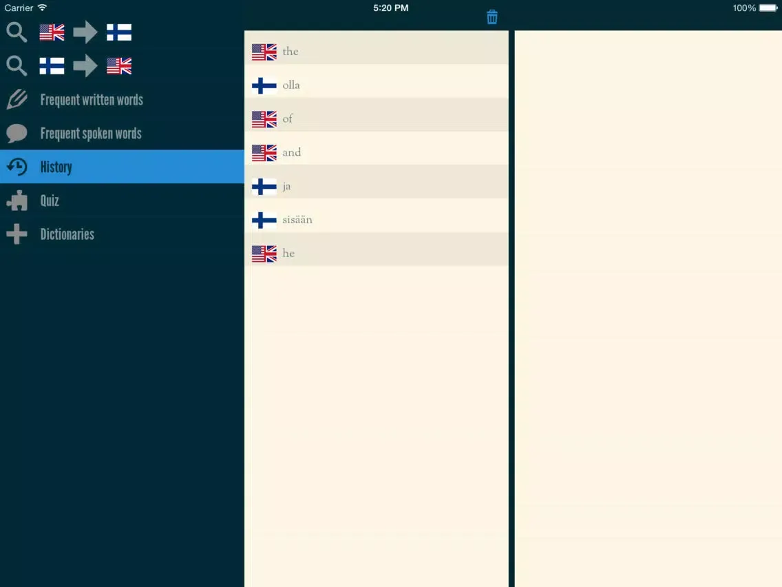 Captures d'écran de Easy Learning Finnish - Translate & Learn - 60+ Languages, Quiz, frequent words lists, vocabulary iPad 