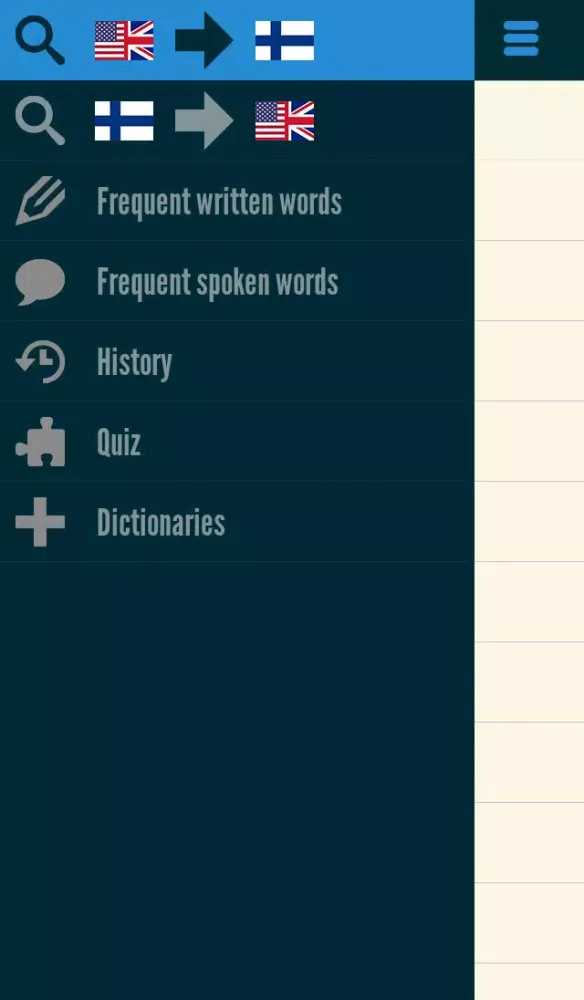 Captures d'écran de Easy Learning Finnish - Translate & Learn - 60+ Languages, Quiz, frequent words lists, vocabulary