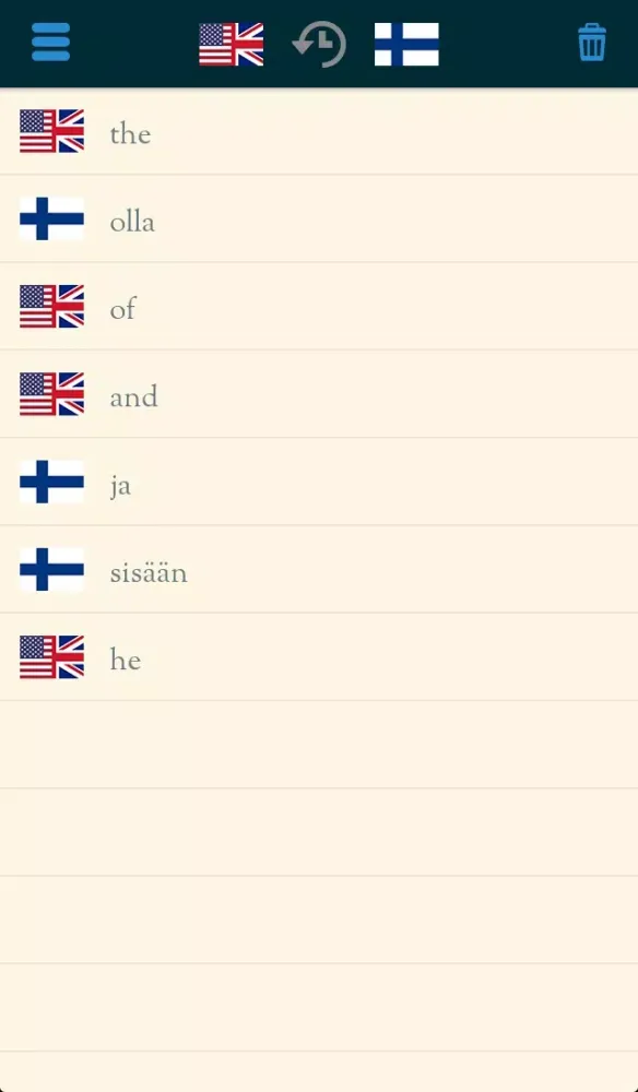 Captures d'écran de Easy Learning Finnish - Translate & Learn - 60+ Languages, Quiz, frequent words lists, vocabulary