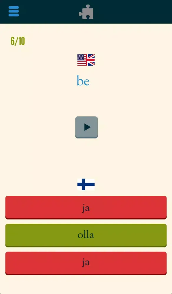 Captures d'écran de Easy Learning Finnish - Translate & Learn - 60+ Languages, Quiz, frequent words lists, vocabulary