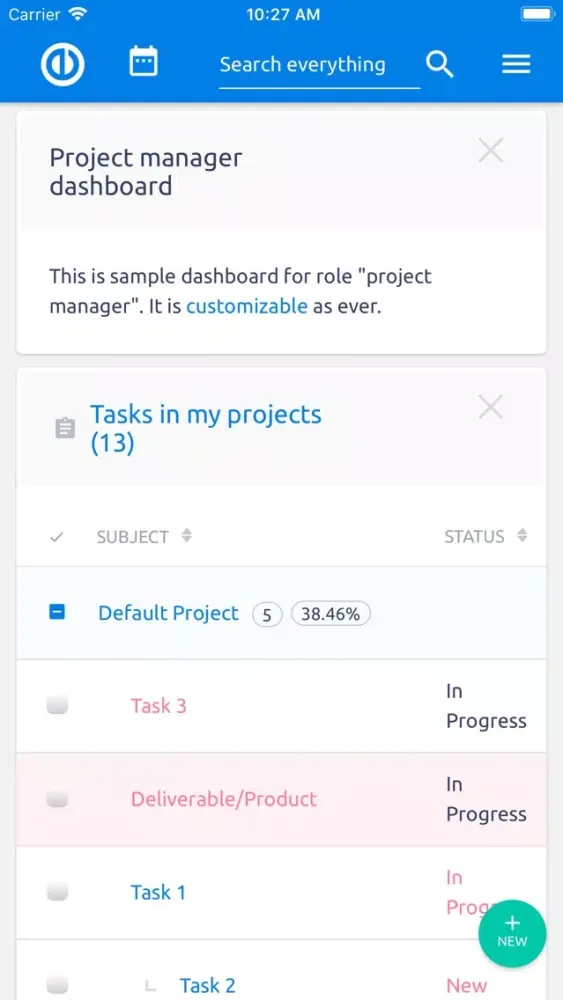 Captures d'écran de Easy Project 2017