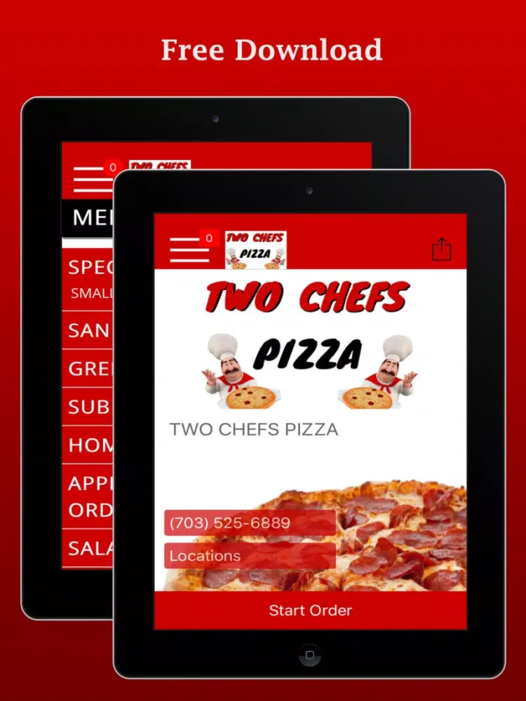 Two Chefs Pizza iPad  スクリーンショット