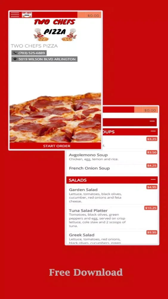 Two Chefs Pizza スクリーンショット