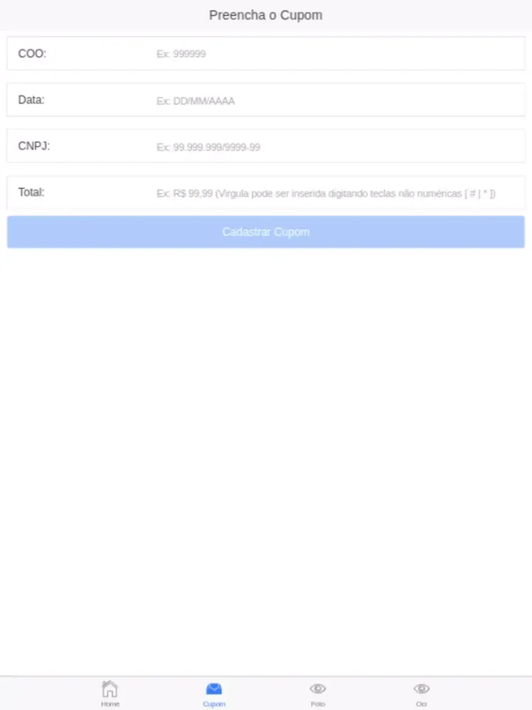 Capturas de tela do Cupom App iPad 
