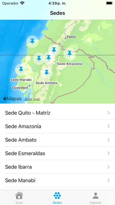 Скриншоты PUCE-App