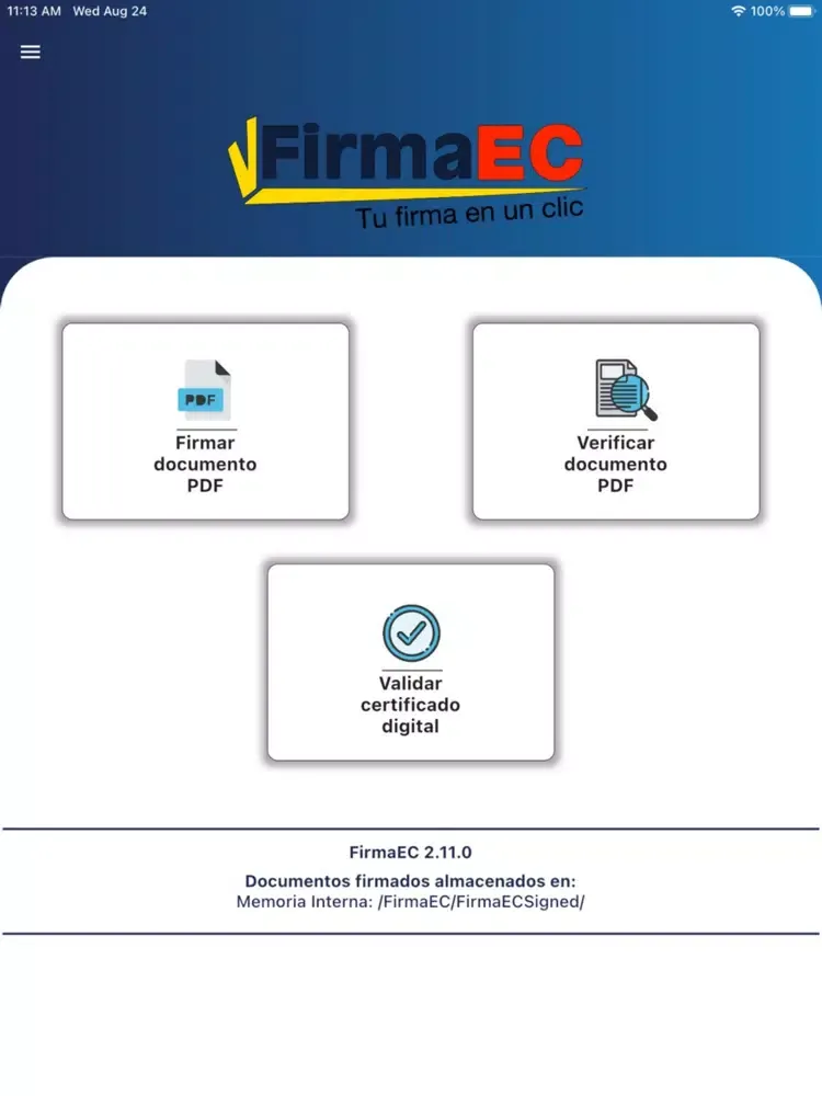 FirmaEC iPad  স্ক্রিনশট