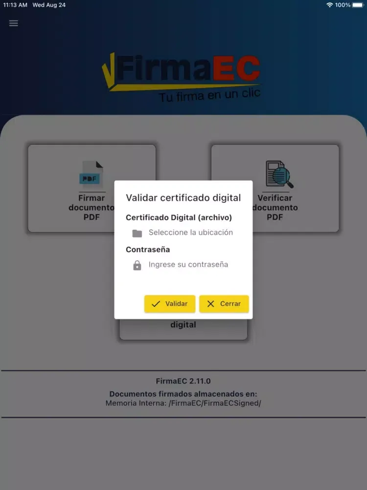 FirmaEC iPad  স্ক্রিনশট