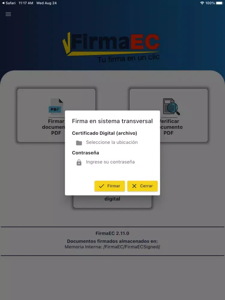 FirmaEC iPad  স্ক্রিনশট