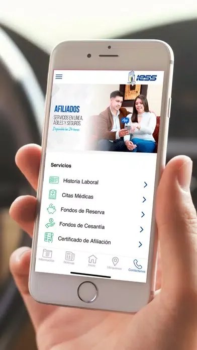 Capturas de tela do IESS App