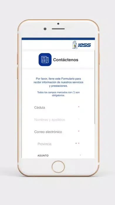 Capturas de tela do IESS App