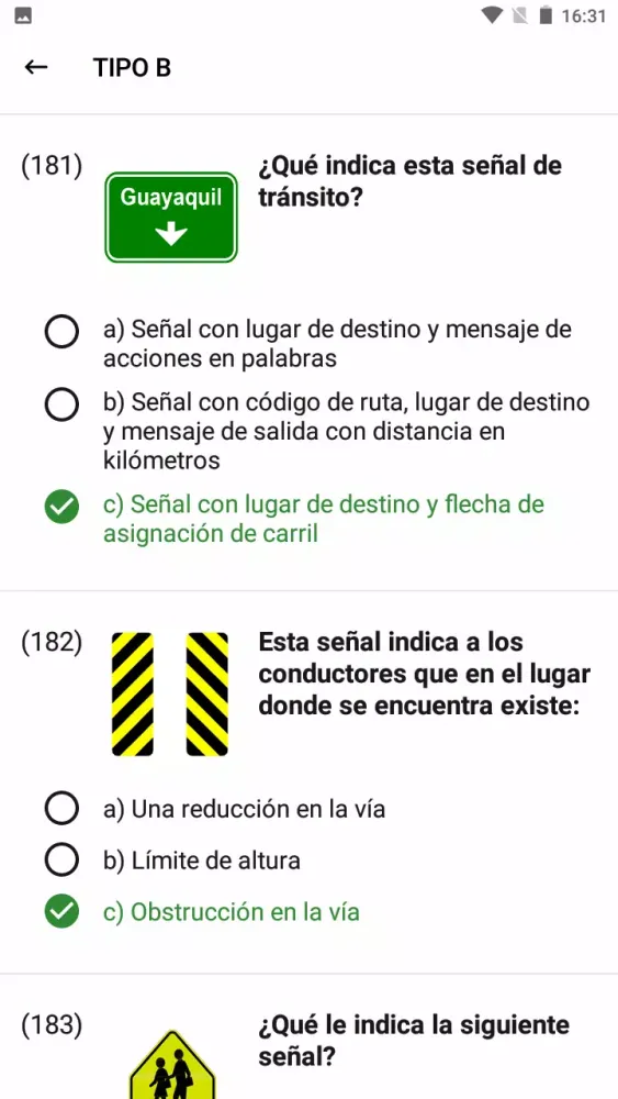 Simulador examen 2024 Ecuador स्क्रीनशॉट