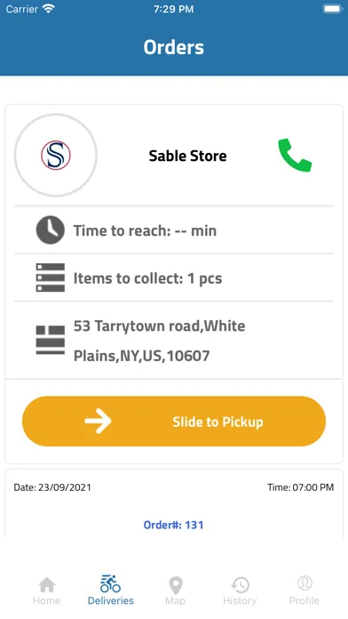 Sable Hub Delivery Screenshots