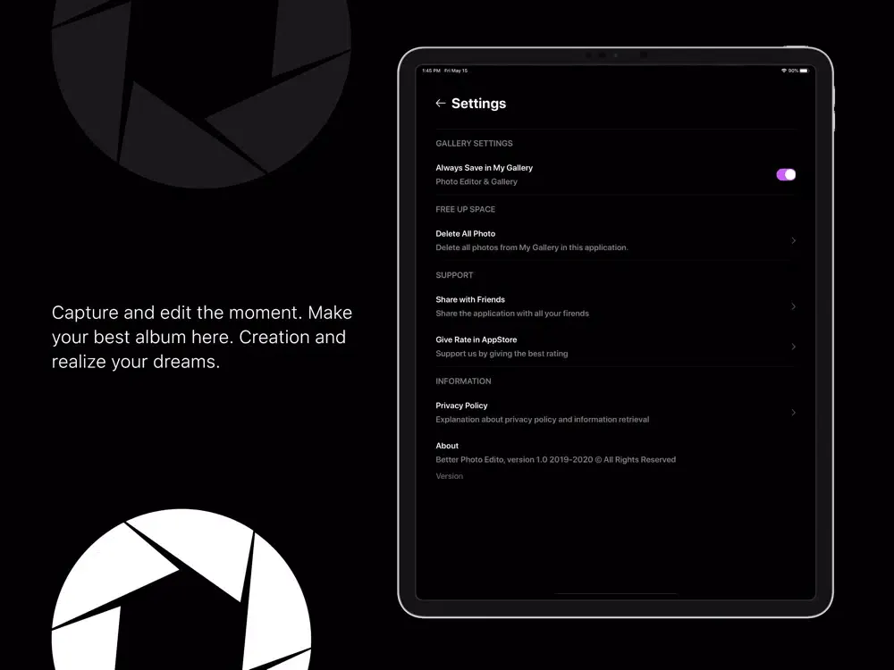 Better - Photo Editor iPad  Screenshots